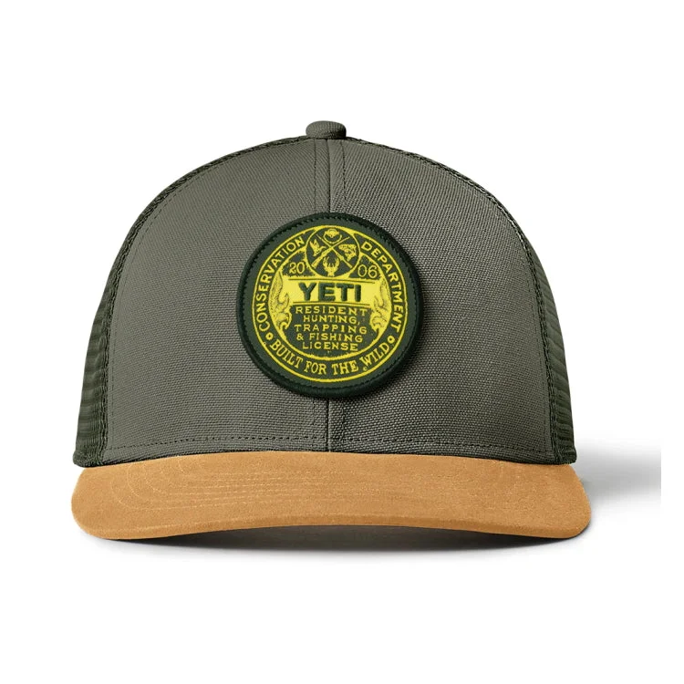 Fishing tackle heavy capacity-Yeti Trapping Licence Trucker Cap - Highlands Olive/Gold