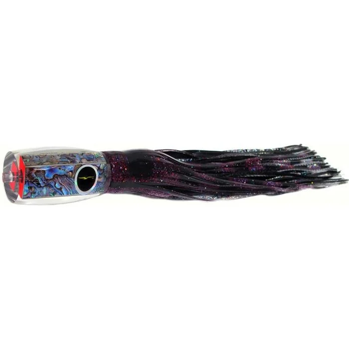 Fishing line cast support-Black Bart 1656 Flat Nose Medium Heavy Tackle Lure - Purple/Black Dot