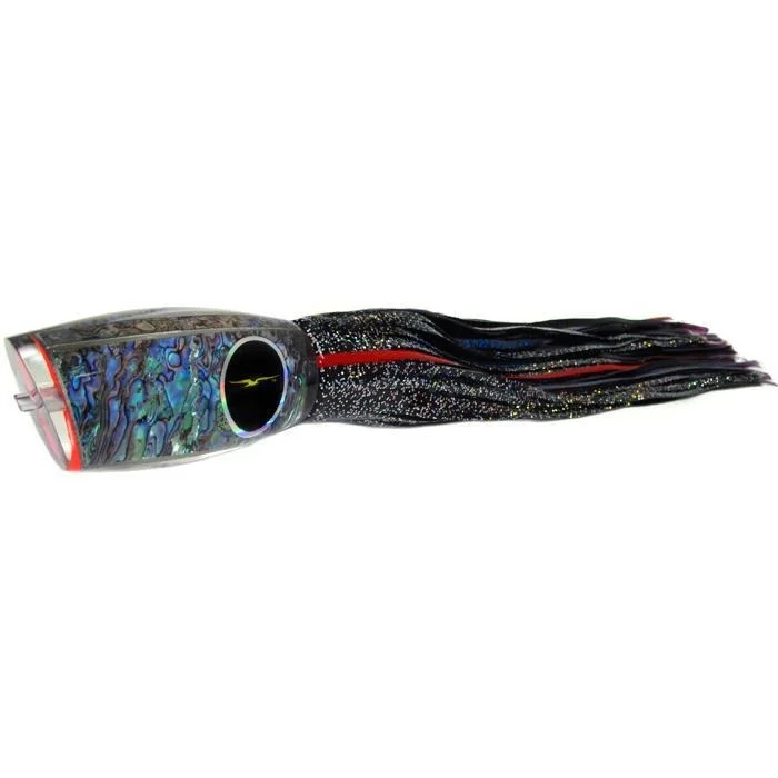 Ice fishing rod holder-Black Bart Braziliano Heavy Tackle Lure - Black Red/Purple Fleck