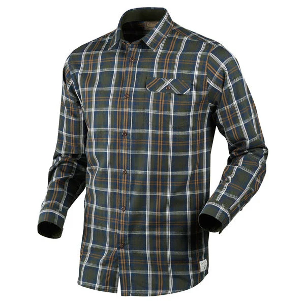 Fishing rod pier strap-Seeland Gibson Shirt - Carbon Blue Check