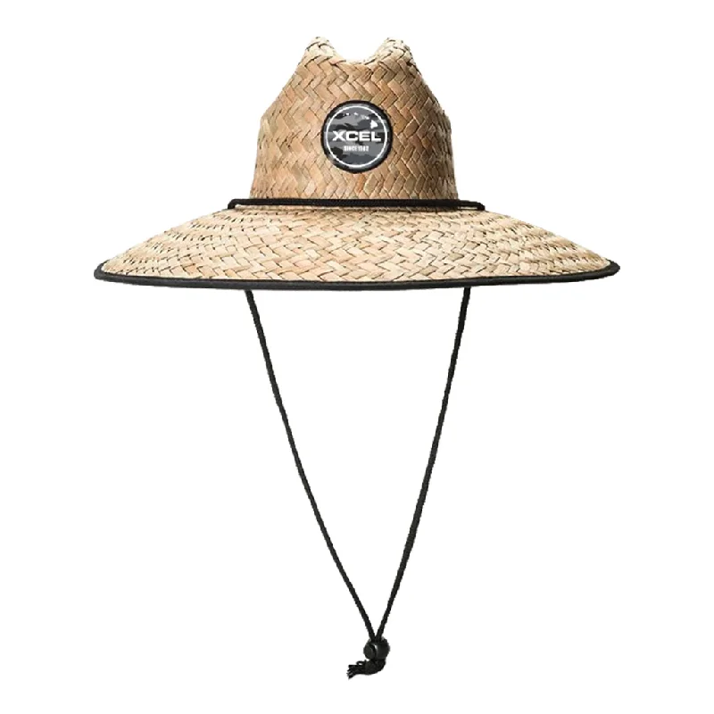 Fishing reel anti-reverse-Xcel - Sunset Point Straw Hat w/ Grey Camo Print Under Brim