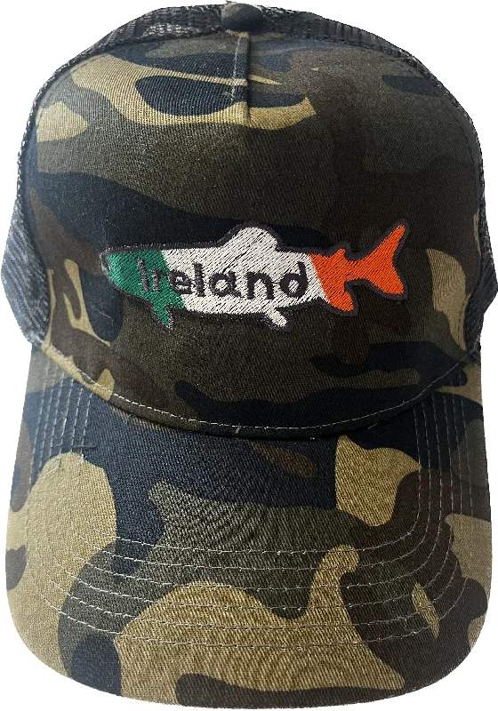 Fishing reel fast reach-Clonanav Trucker Jungle Camo - Irish Trout Logo