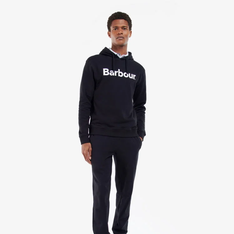 Fishing line knot grip-Barbour Logo Popover Hoodie - Navy