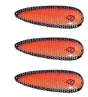 Fishing hook rust free-Three Eppinger Dardevlet Orange Black Side Fishing Spoon Lures 3/4oz 2 7/8" 1-76