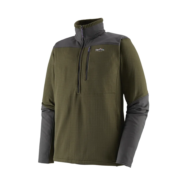 Fishing hook glow hook-Patagonia M's L/S R1 Fitz Roy 1/4 Zip