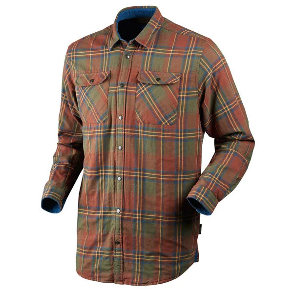 Fishing line durable grip-Seeland Nolan Shirt - Sequoia Rust Check