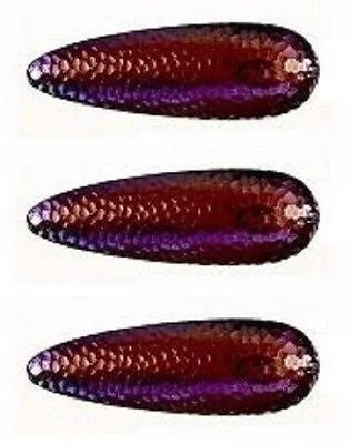 Fishing reel spool tension-Three Eppinger Seadevle Nickel Red/Purple Fishing Spoon Lures 3 oz 5 3/4" 60-280