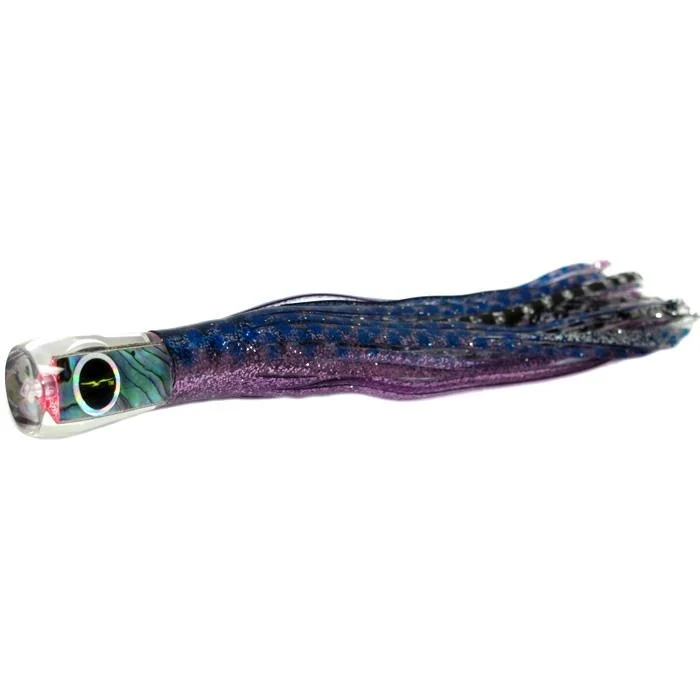 Fishing rod portable strap-Black Bart Bully Micro Bait Lure - Purple Blue Dot/Silver Tiger