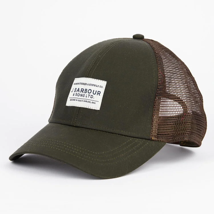 Fishing reel balanced grip-Barbour Marlem Trucker Cap - Olive