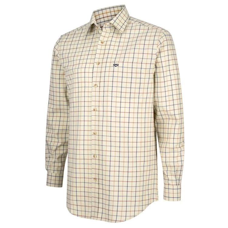 Fishing line quick spool-Hoggs Of Fife Ambassador Premier Tattersall Shirt - Ivory/Navy Check