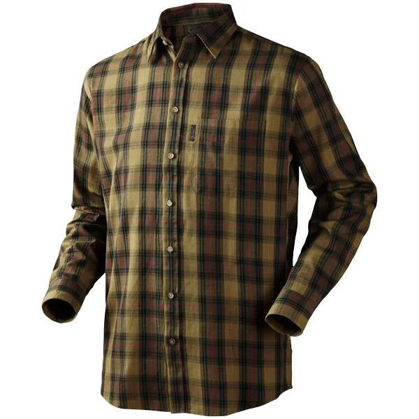 Fishing line cast hold-Seeland Pilton Shirt - Phantom Green Check