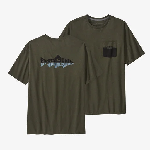 Fishing tackle rigid pouch-Patagonia M's Wild Waterline  T-Shirt