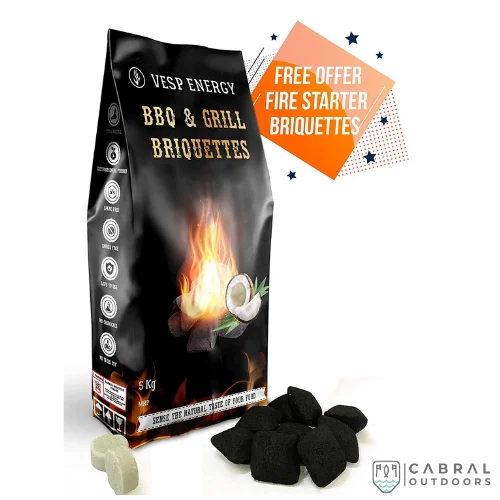 Fishing lure soft plastic-Vesp Energy Coconut Shell Charcoal Briquettes (3kg & 5kg)