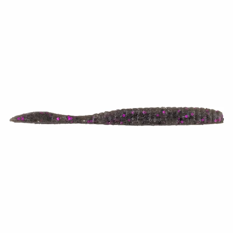 Fishing line durable grip-Berkley Maxscent Flat Worm - 3.6in - Smoke Black Purple