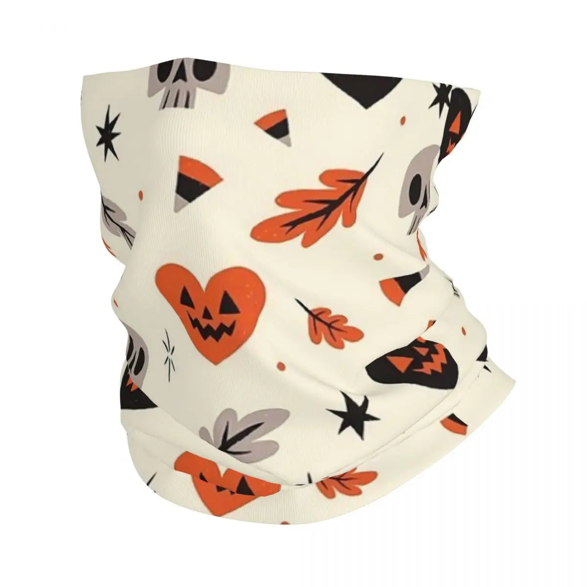 Fishing rod shore strap-Ghost Pumpkin Halloween Bandana Neck Gaiter Printed Mask Scarf Multifunction Headband Hiking Fishing Unisex Adult Windproof