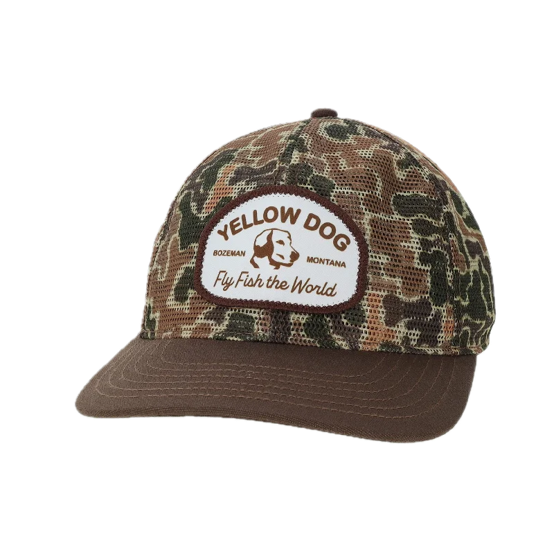 Fishing hook durable hook-Mesh Fly Fish the World Hat - Brown Duck Camo