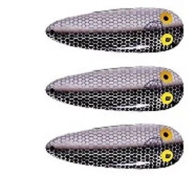 Fishing line smooth grip-Three Eppinger Seadevle Shad (Alewife) Fishing Spoon Lures 3 oz  5 3/4" 60-47