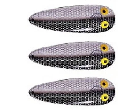 Fishing rod lightweight combo-Three Eppinger Huskie Junior Shad Alewife Fishing Spoons 2 oz 4 1/2" 7-47