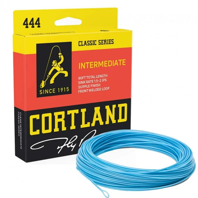 Fishing reel balanced grip-Cortland 444 Blue Intermediate Fly Line