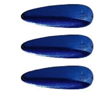 Fishing tackle durable pouch-Three Eppinger Huskie Junior Blue/Blue Back Fishing Spoons 2 oz 4 1/2" 7-52