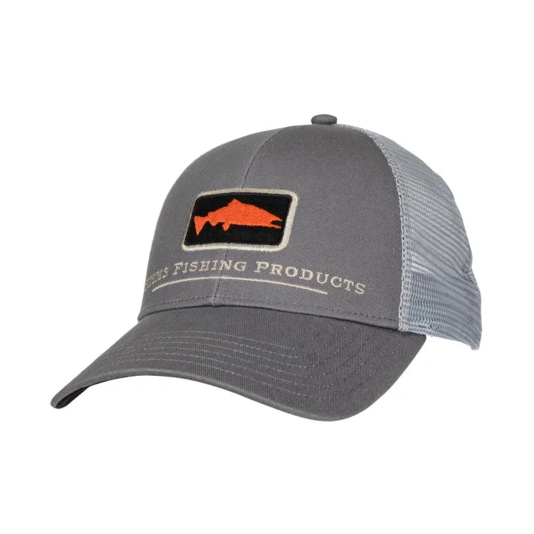 Fishing bait live trap-Simms Salmon Icon Trucker Cap - Slate