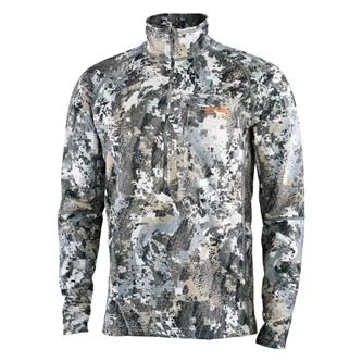 Fishing reel high tension-'Sitka' Men's Heavyweight Zip T-Shirt - Elevated II : Whitetail