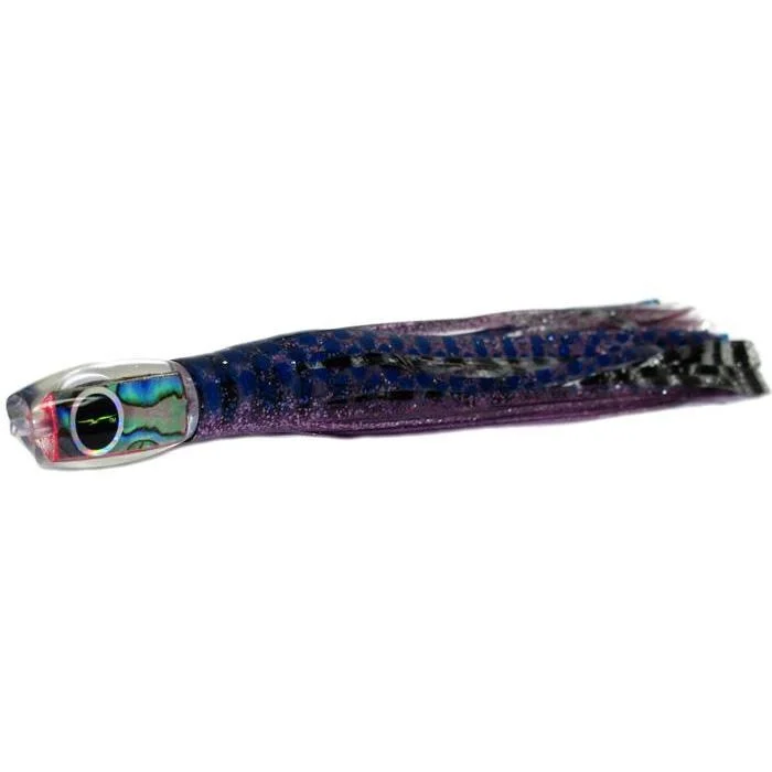 Fishing rod kayak mount-Black Bart Brat Micro Bait Lure - Purple Blue Dot/Silver Tiger