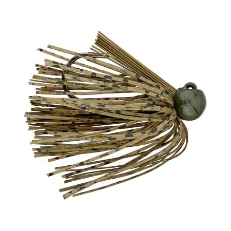 Fishing hook rust resistant-Bass Patrol Silicone Western Football Jig (Green Pumpkin  3/4 Oz)