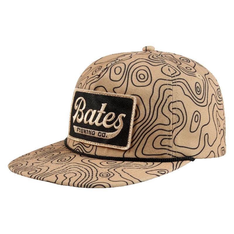 Fishing tackle heavy capacity-Bates Tan Topo Rope Hat