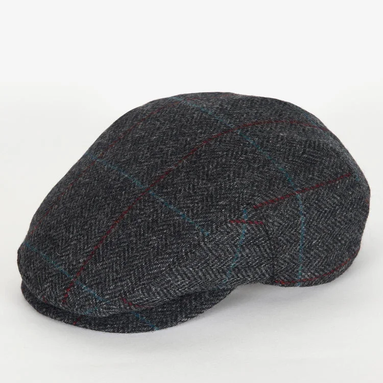 Fishing tackle side carry-Barbour Cairn Cap - Charcoal/Red/Blue