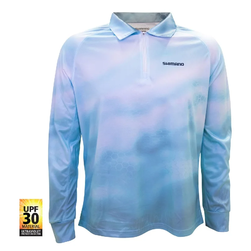 Fishing line shock absorber-Shimano Ladies Sublimated Shirt Teal