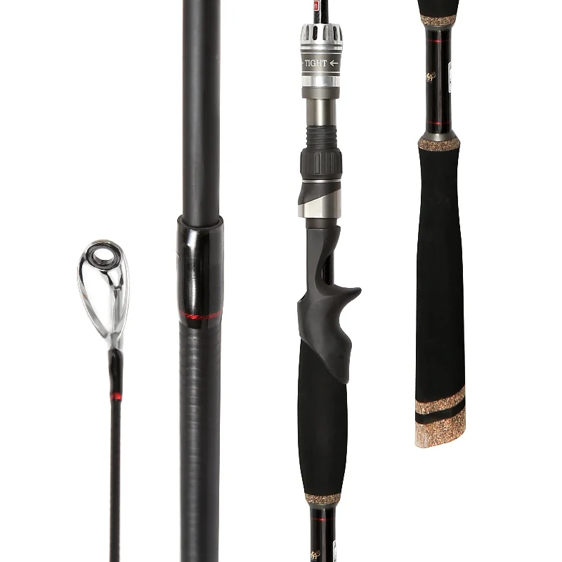 Fishing tackle quick dry-Length Adjustable 6.6'~9' Casting Fishing Rod w/ Spare Tip M/ML Carbon Rock Fishing Pole MF Action