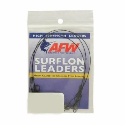 Fishing tackle utility bag-AFW E030BL06/3 Surflon Leaders Nylon Coated 1x7 Stainless Sleeve