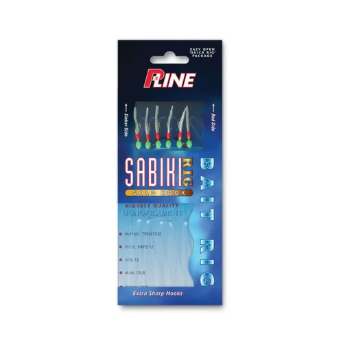 Fishing line braided combo-P-Line Sabiki Rig Gold Hook