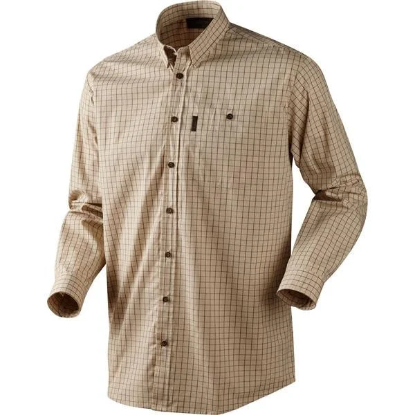 Fishing line spool control-Seeland Nigel Shirt - Bleached Check