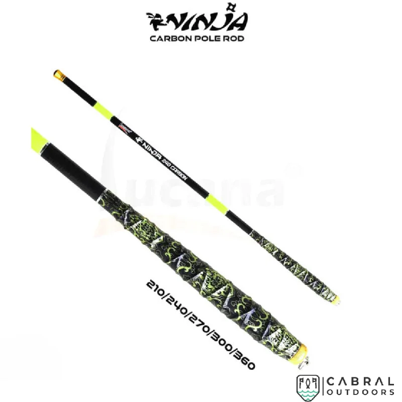 Fishing line durable control-Lucana Ninja Carbon Pole Rod