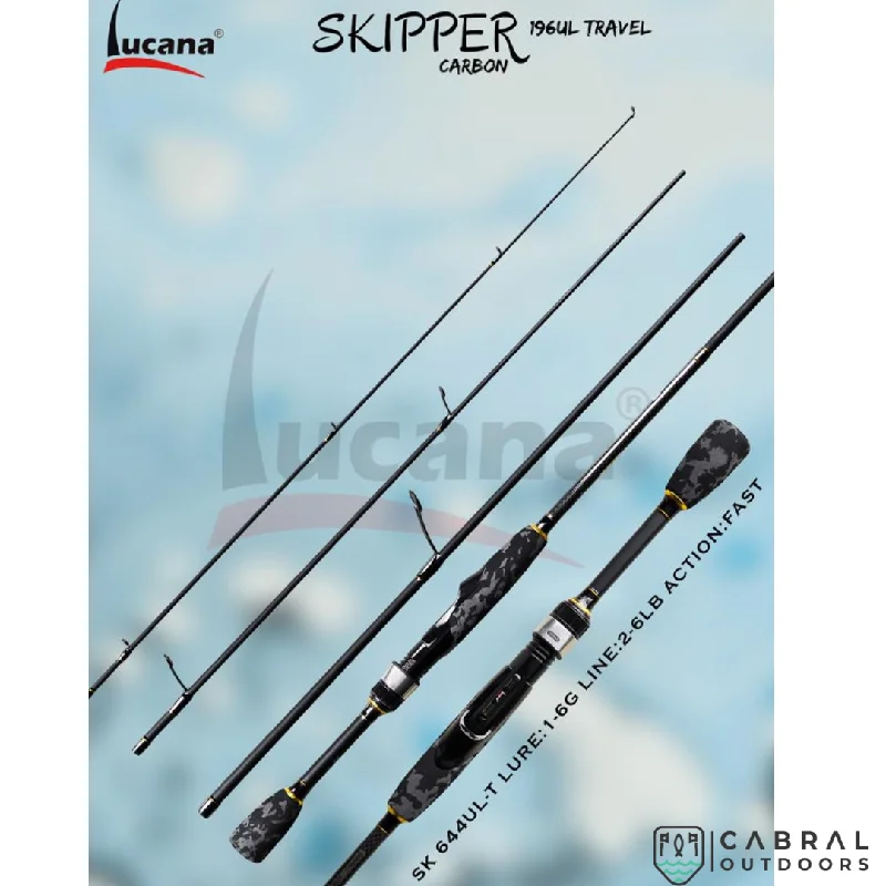 Fishing bait drying bag-Lucana Skipper 196UL Travel Rod