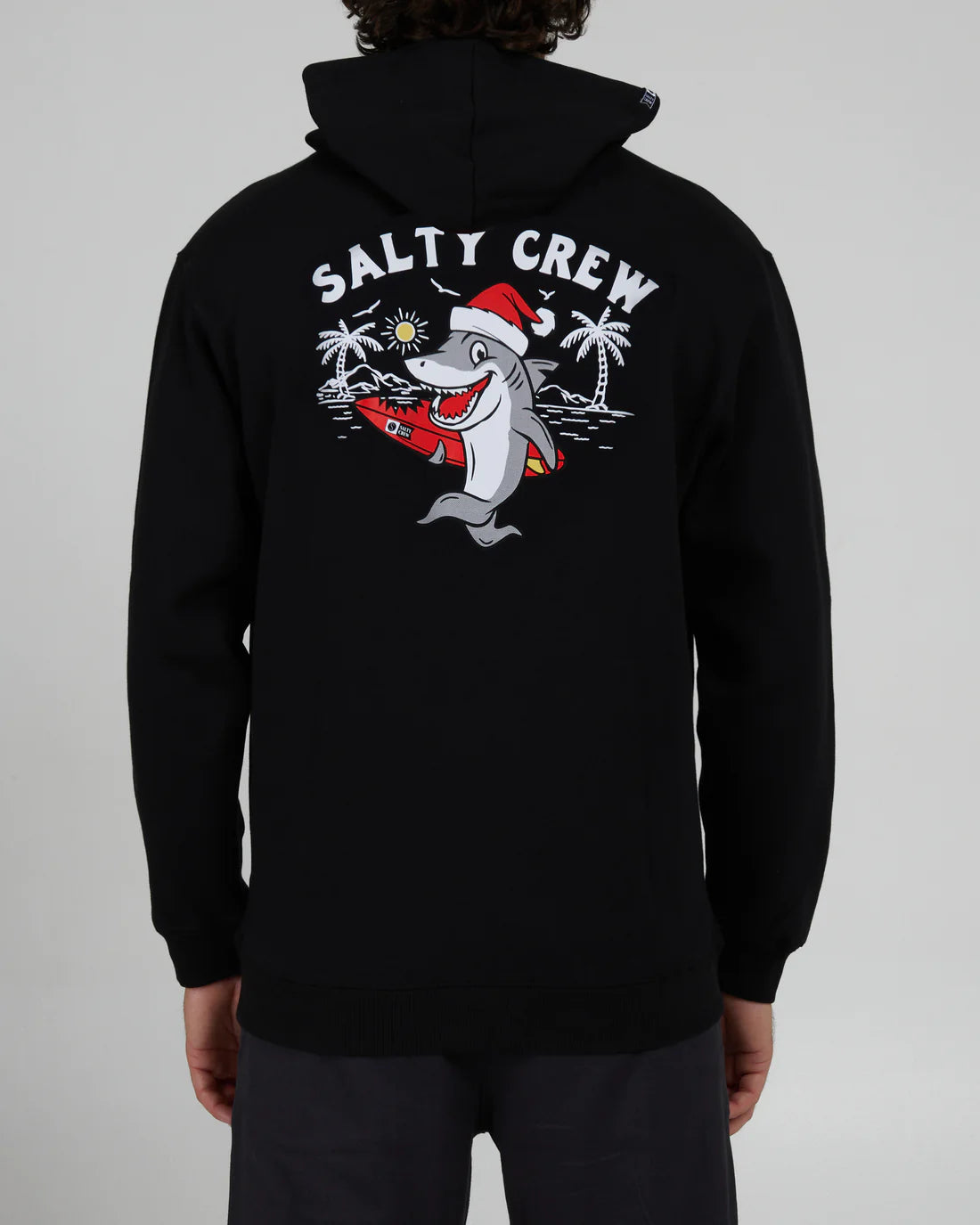 Fishing rod ice combo-Salty Crew Santa Shark Hoodie