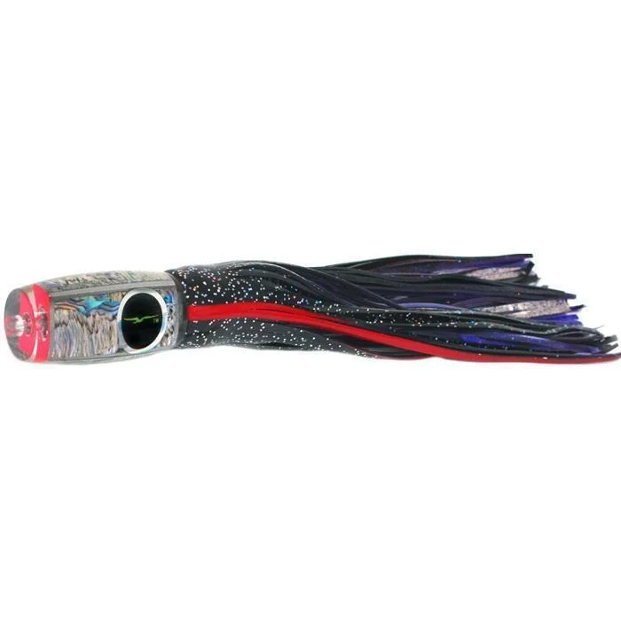 Fishing reel low power-Black Bart Mini 1656 Flat Nose Medium Tackle Lure - Black Red/Purple Fleck