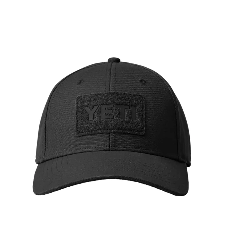 Fishing reel freshwater combo-Yeti Logo Velcro Badge Trucker Cap - Black