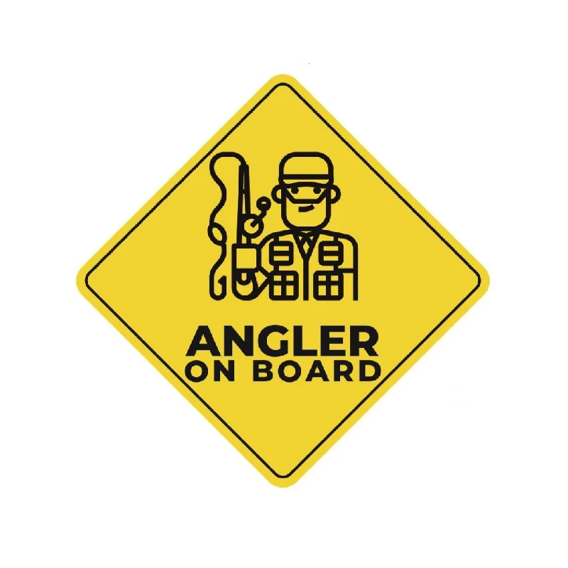 Fishing line cast balance-Angler On Board! Stickers | Size: Small, Medium Big and Large