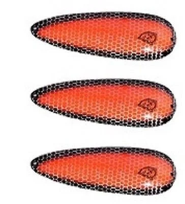 Fishing bait scent spray-Three Eppinger Seadevle Orange/Black Side Fishing Spoon Lures 3 oz  5 3/4" 60-76