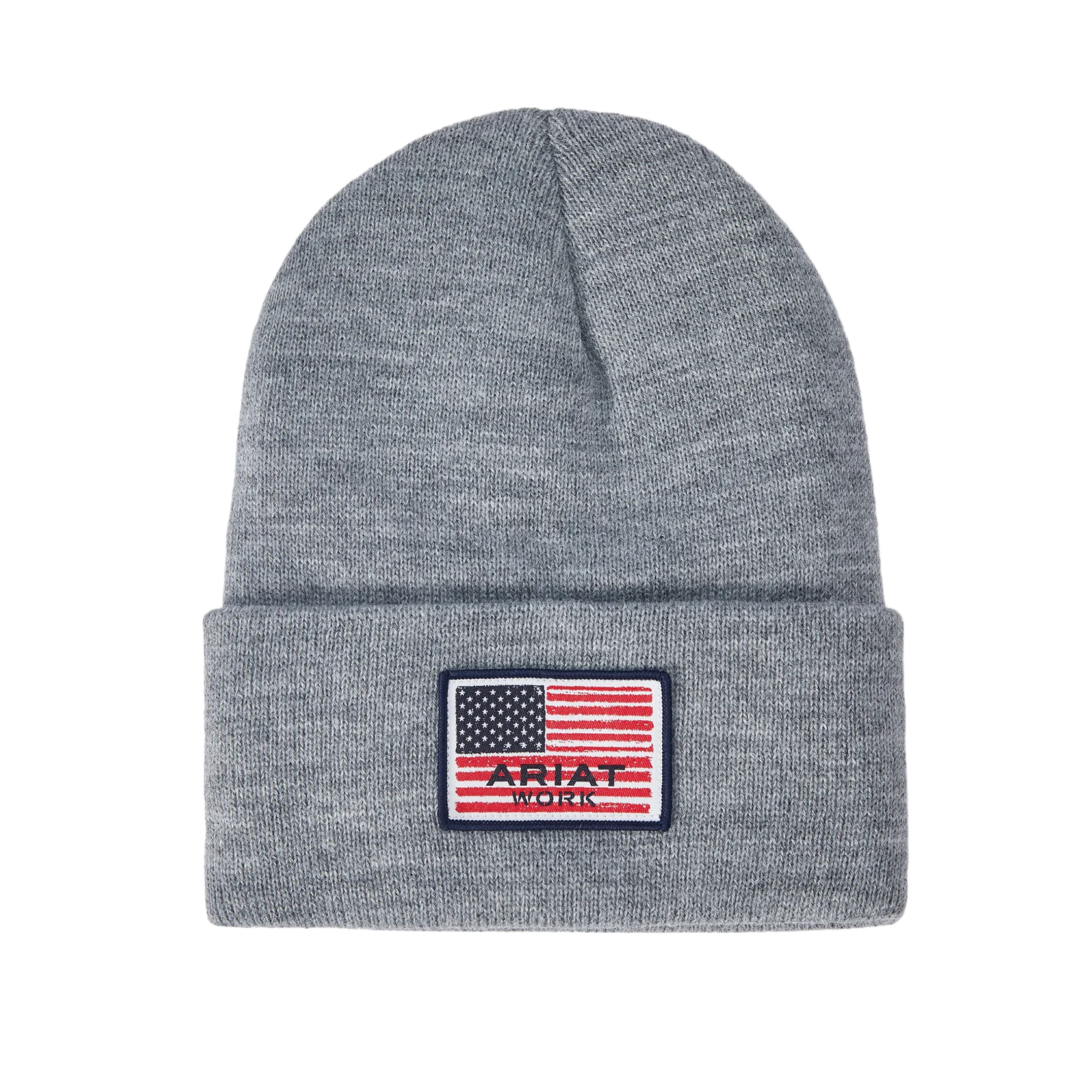 Fishing rod bank holder-Ariat Men'S Rebar American Flag Patch Beanie