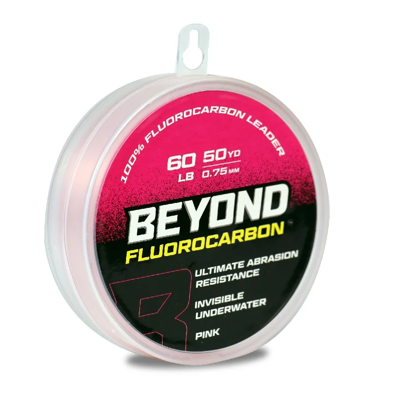 Fishing rod pier holder-Beyond Fluorocarbon Leader Material 50YD - Pink