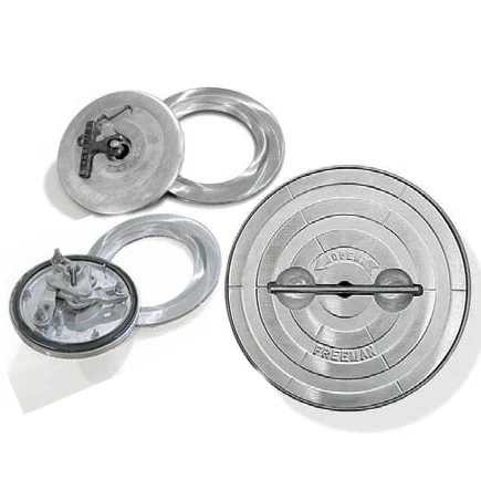 Fishing line cast support-Freeman - Round Hatch w/ Stainless Steel Ring