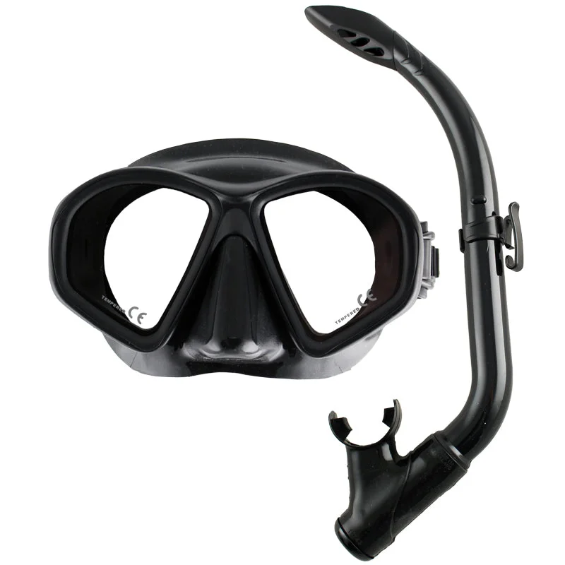 Fishing line low profile-Ocean Hunter Phantom Youth Mask/Snorkel Set Black