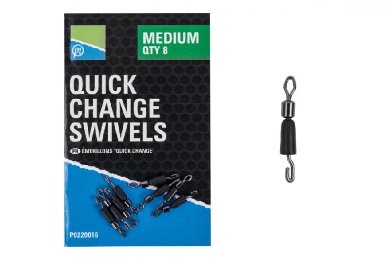 Fishing line high durability-Preston Quick Change Swivels