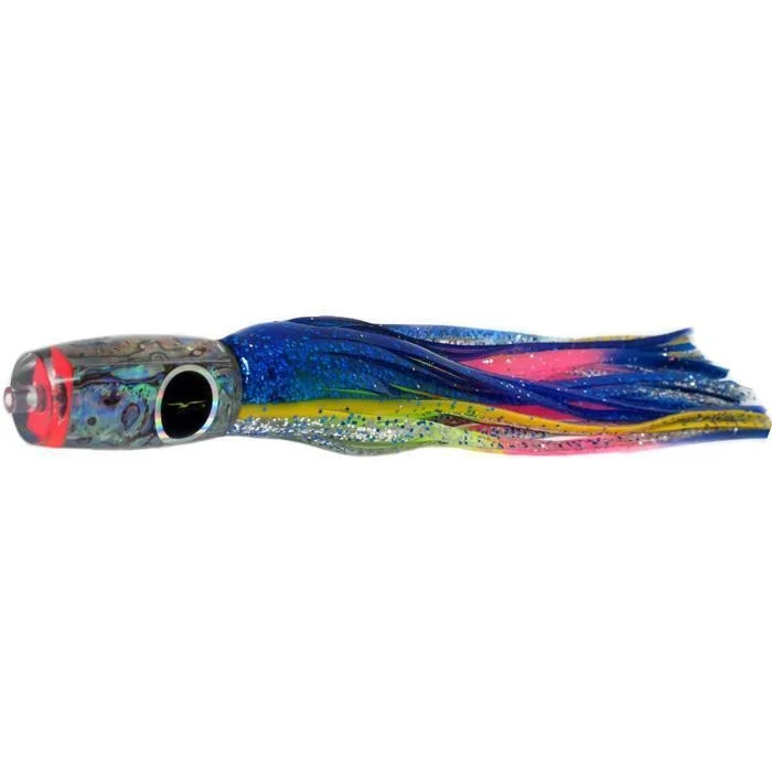 Fishing line spool power-Black Bart Mini 1656 Flat Nose Medium Tackle Lure - Blue Yellow/Rainbow