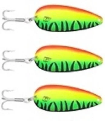 Fishing hook fine hook-Three Eppinger Seadevle Hot Mackerel Fishing Spoon Lures 3 oz  5 3/4" 60-58