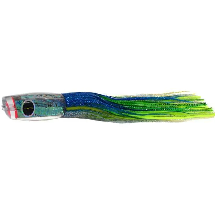 Ice fishing rod holder-Black Bart 1656 Angle Medium Heavy Tackle Lure - Blue Yellow/Green Chartreuse